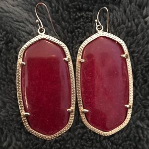 Kendra Scott Danielle Earrings in Maroon Jade